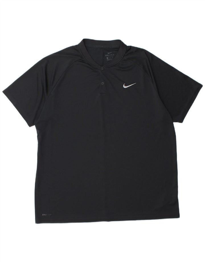 Męski T-shirt Nike Dri Fit Top 2XL Czarny Poliester