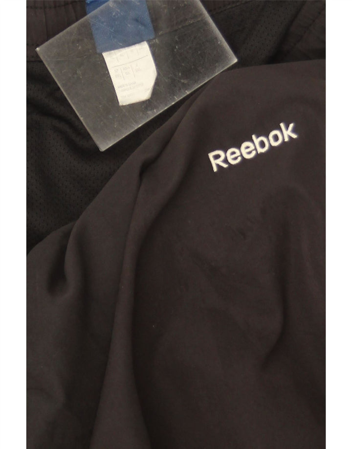Męskie spodnie dresowe Reebok XL, czarny, poliester z blokami kolorów