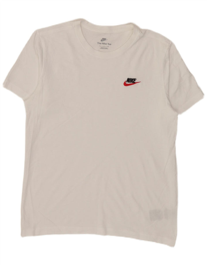 T-shirt męski Nike, mały, biały, bawełniany
