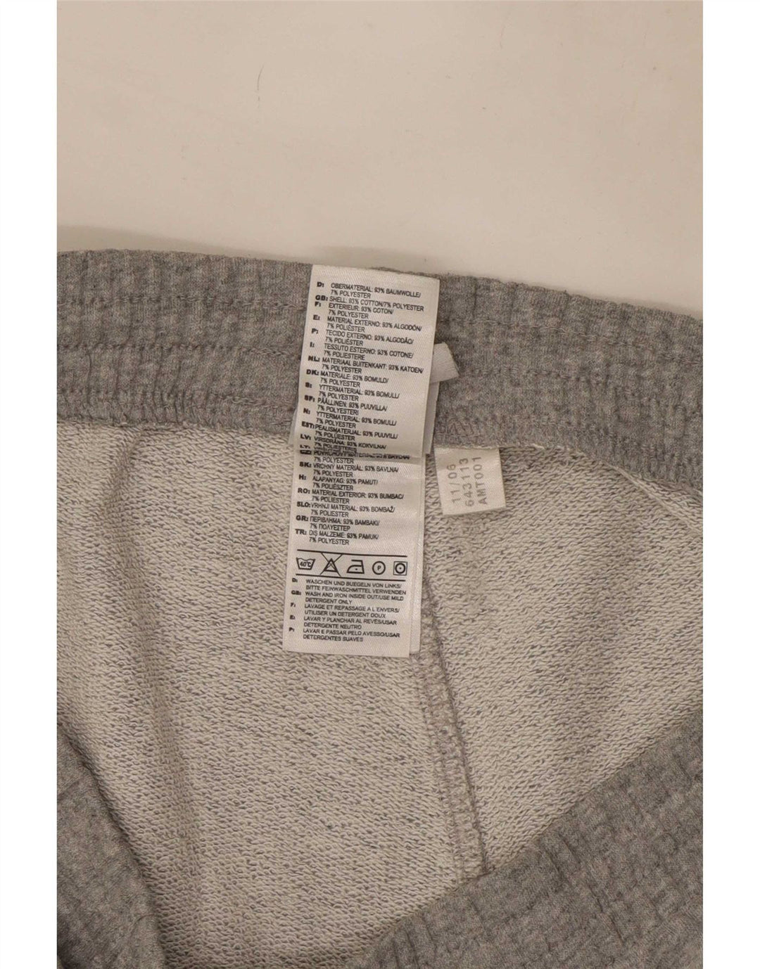 Męskie spodnie dresowe Adidas, duże, szare, z bawełny w plamki