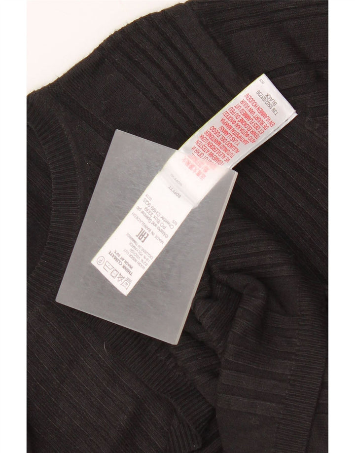 Sweter damski Marks & Spencer z okrągłym dekoltem, UK 12, średni czarny