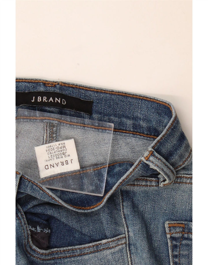 J BRAND Damskie dżinsy Capri ze średnim stanem W28 L27 Niebieska bawełna