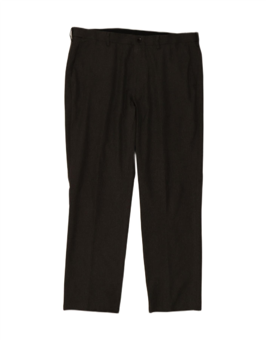 Marks & Spencer Męskie proste spodnie garniturowe o regularnym kroju W38 L30 szare