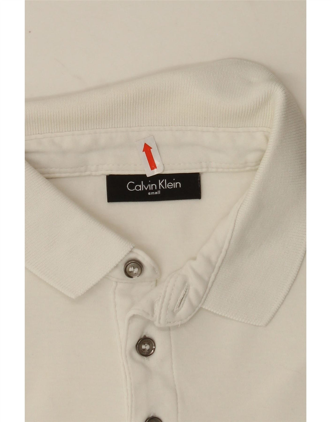 CALVIN KLEIN Mens Polo Shirt Small White Vintage Calvin Klein and Second-Hand Calvin Klein from Messina Hembry 