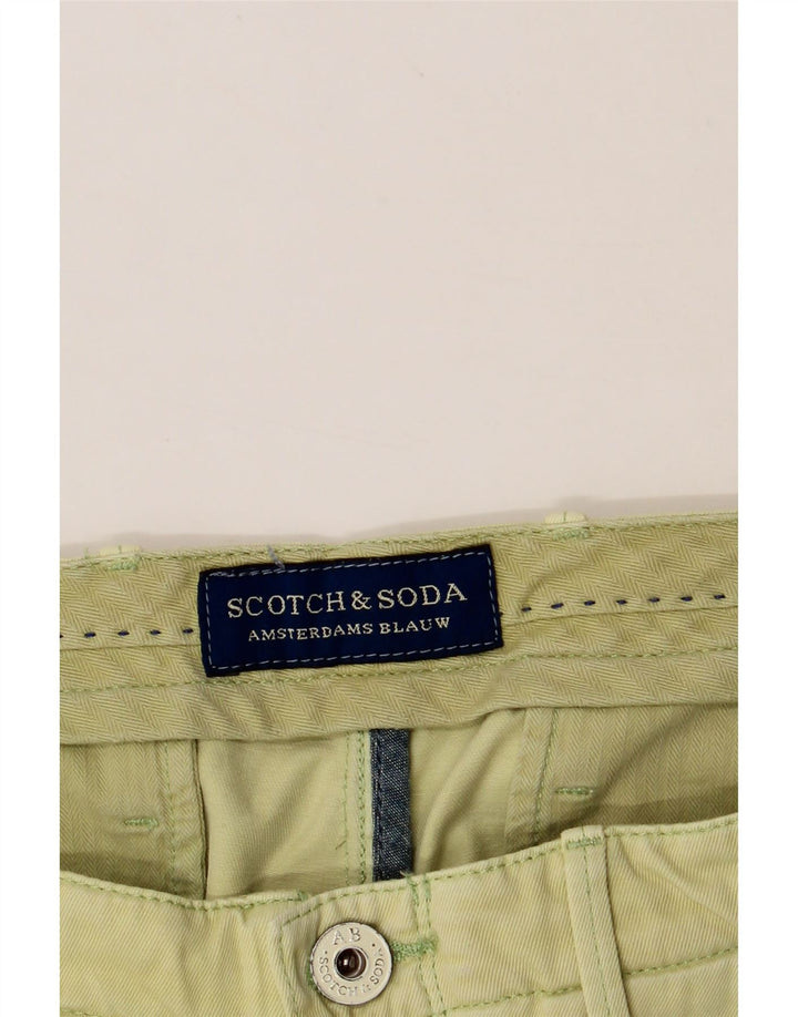 SCOTCH & SODA Mens Denim Shorts W33 Medium Green Cotton Vintage Scotch & Soda and Second-Hand Scotch & Soda from Messina Hembry 