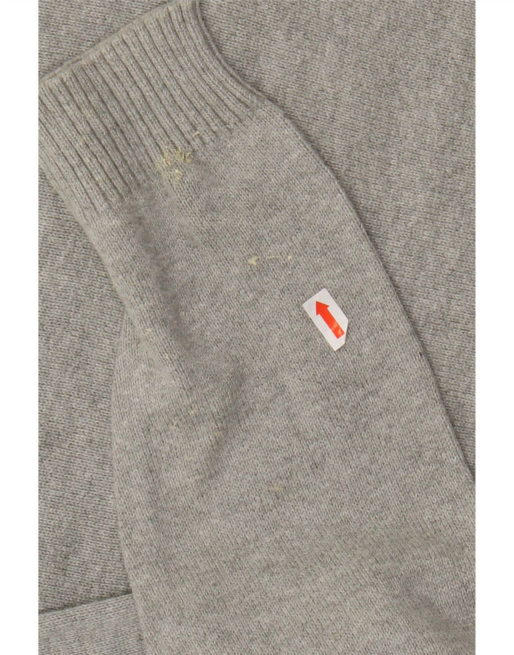 JACK & JONES Męski sweter z okrągłym dekoltem, średnioszary, bawełniany