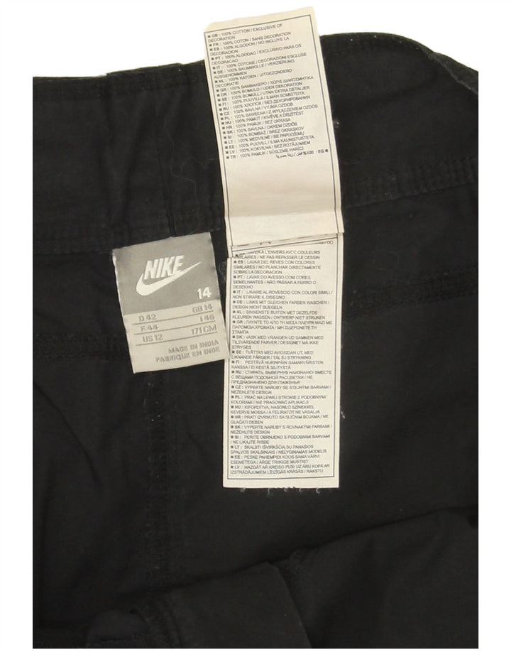 Damska spódnica mini cargo Nike UK 14 duża W34 czarna bawełna