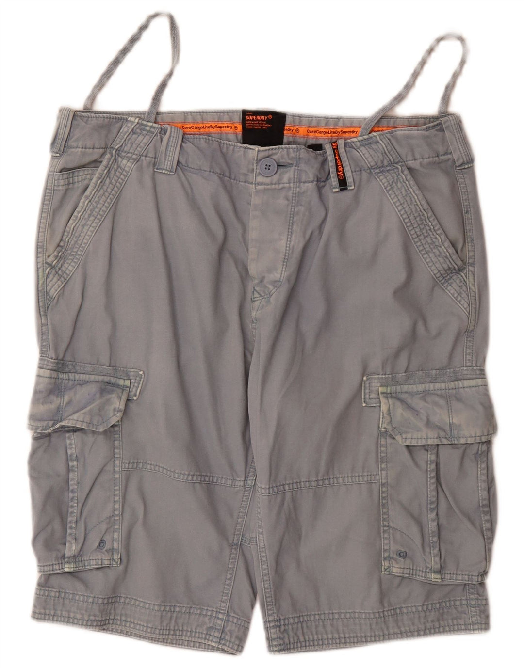 Męskie spodenki cargo Superdry W36, duże, niebieskie, bawełniane