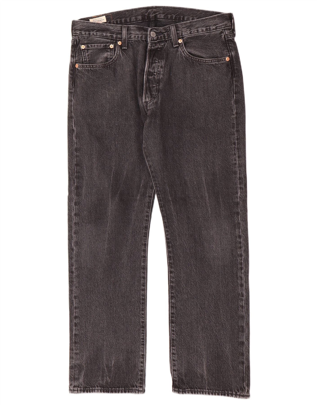Męskie dżinsy Levi's 501 Straight W34 L30 Czarna bawełna