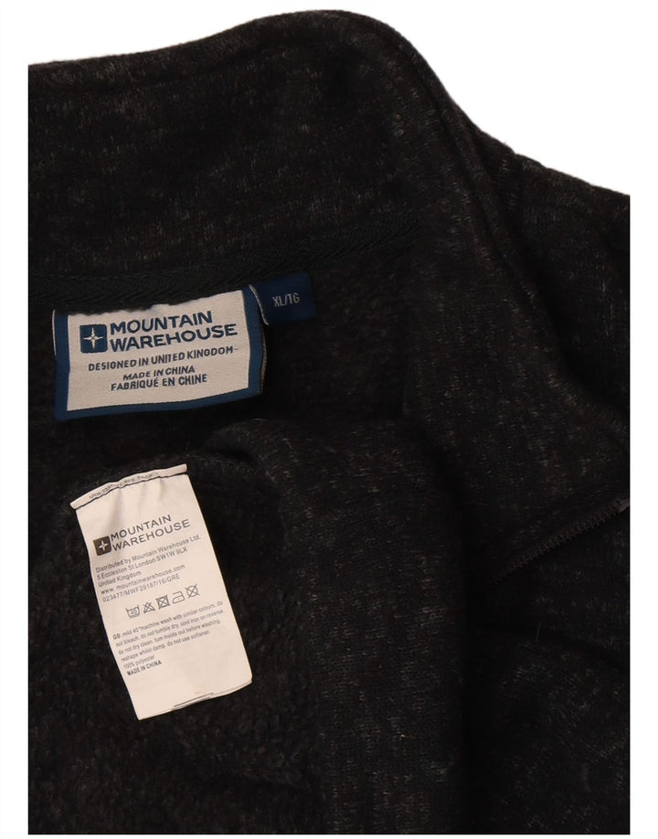 Męski sweter męski Mountain Warehouse z zamkiem błyskawicznym XL, czarny, nakrapiany