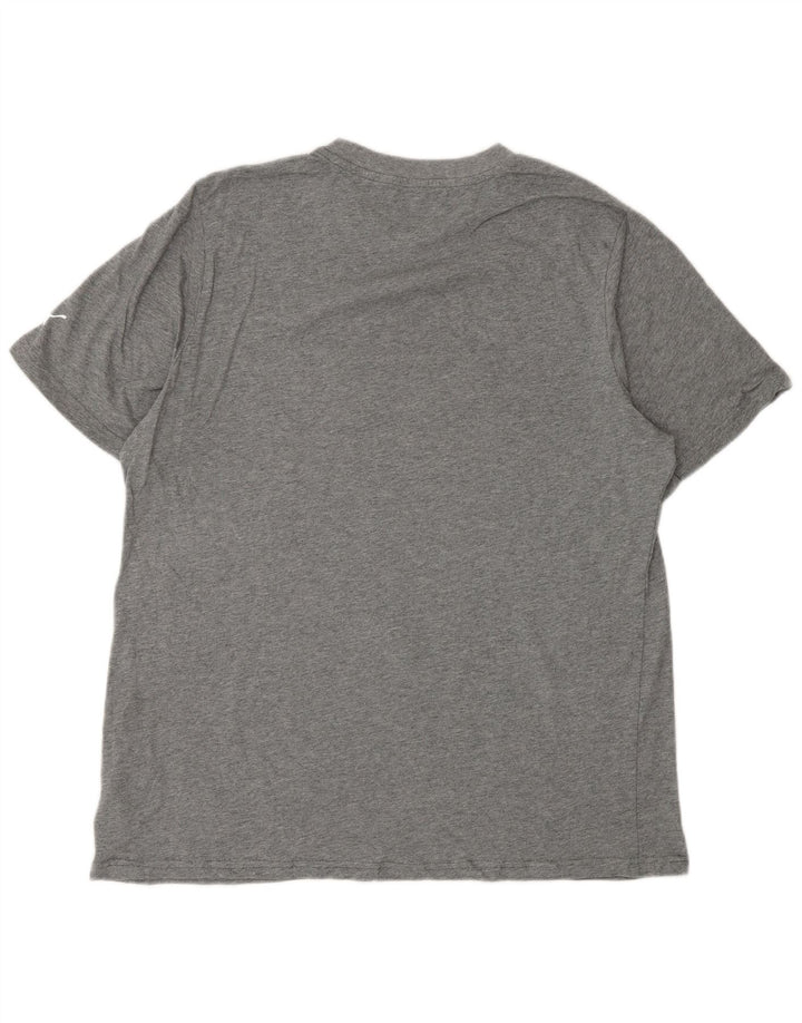Męski T-shirt z grafiką PUMA, duży, szary, bawełniany