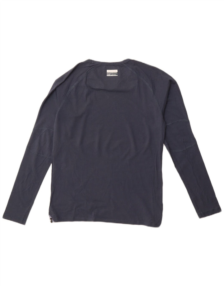 Męski top graficzny Jack & Jones z długim rękawem, średni granatowy