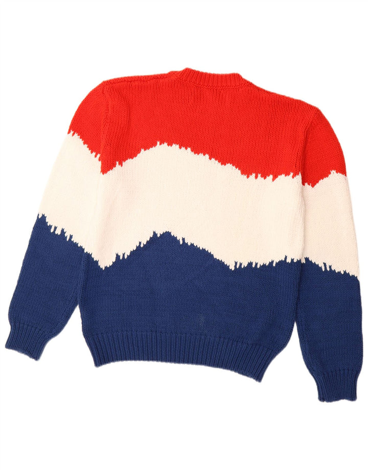 Damski sweter z okrągłym dekoltem BENETTON UK 14, średni, wielokolorowy