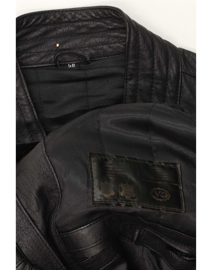 Męska skórzana kurtka bomber C&A EU 58 XL czarna