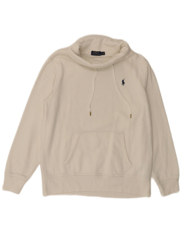 POLO RALPH LAUREN Damski sweter oversize UK 10 Small White