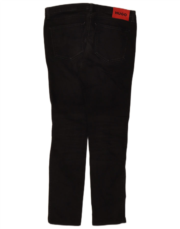 Męskie jeansy slim Hugo Boss W33 L31 Czarne bawełniane