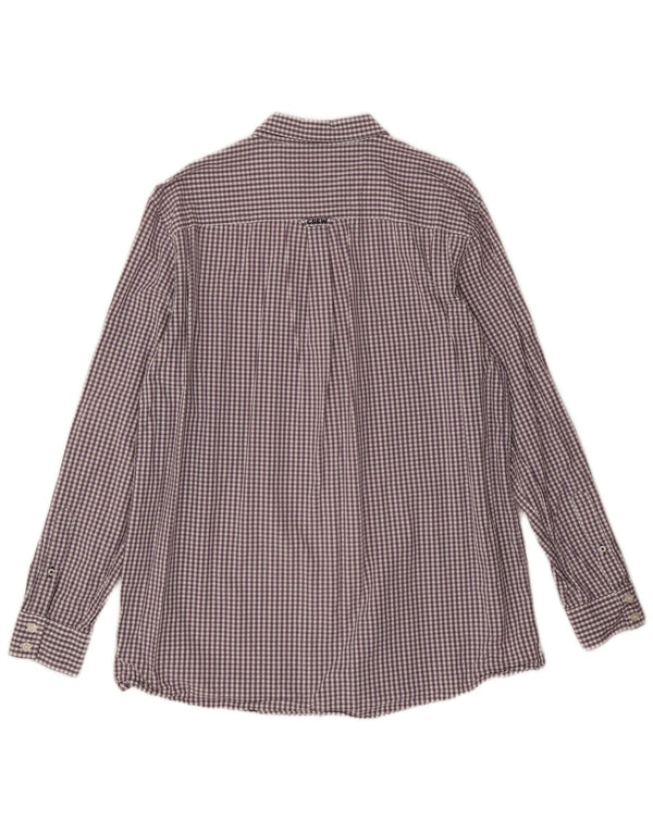 Crew Clothing Męska koszula o klasycznym kroju XL, fioletowa bawełniana kratka