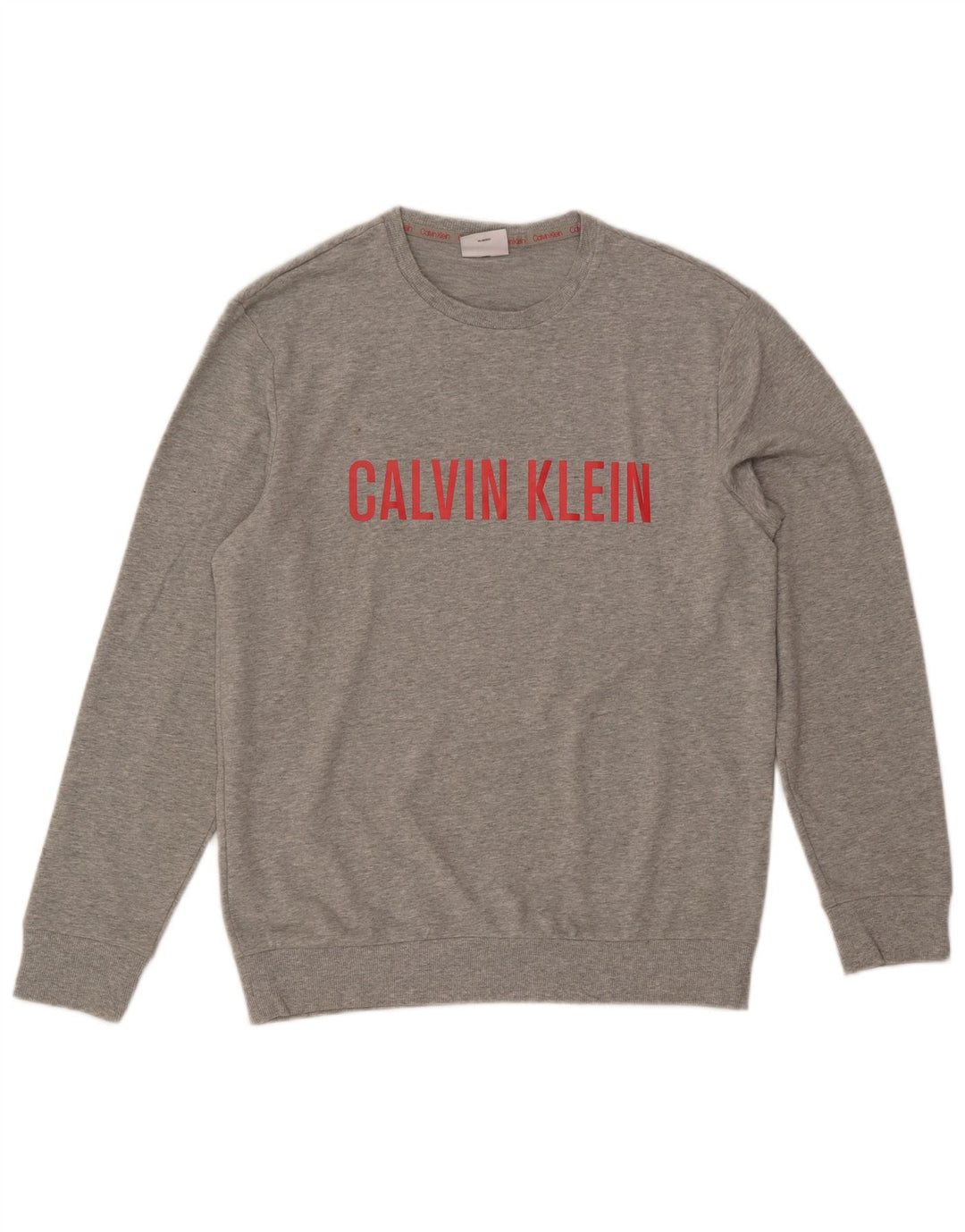 Męski sweter z grafiką CALVIN KLEIN, średnioszary