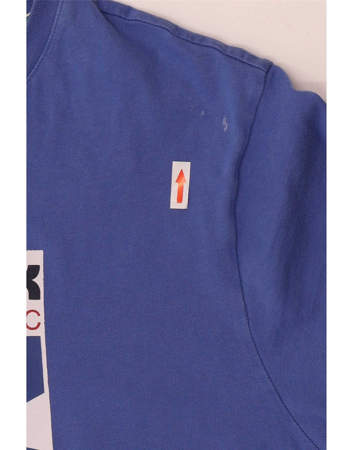 Męska koszulka z grafiką Reebok Top, średnia niebieska, bawełniana