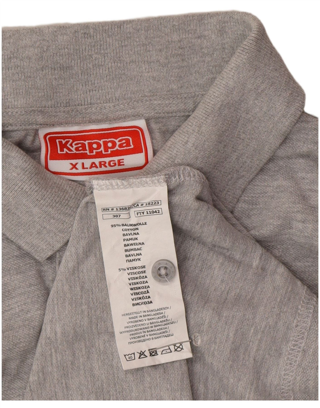 Męska koszulka polo Kappa XL, szara bawełna
