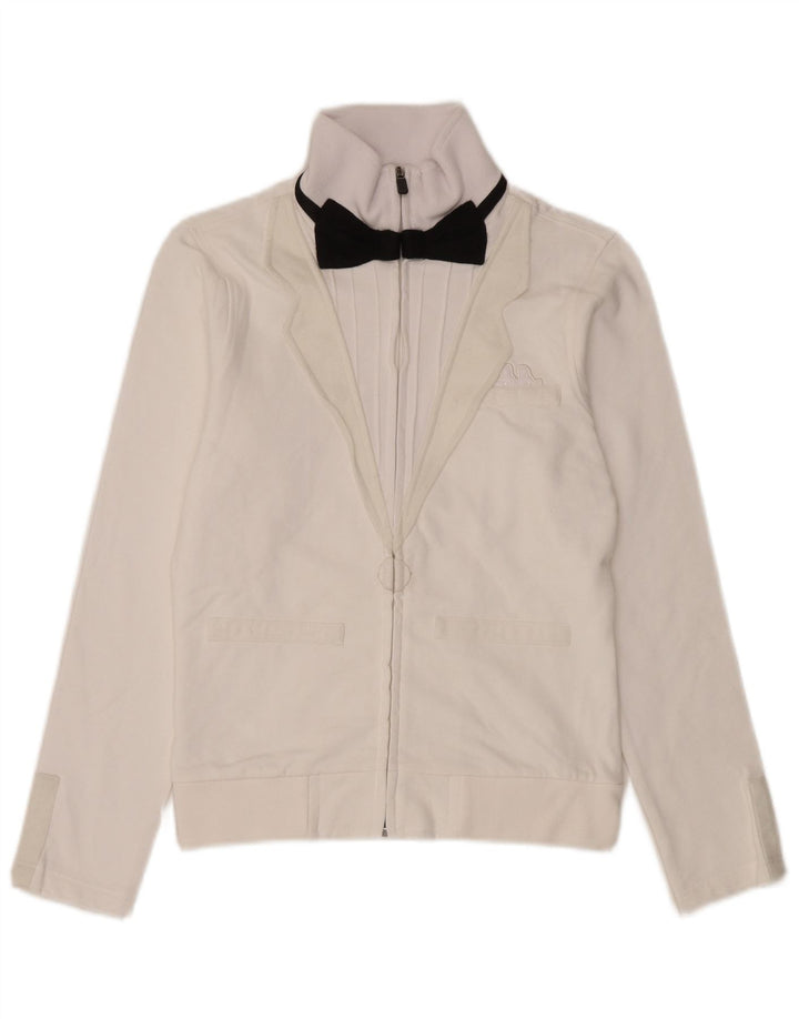 Damska kurtka dresowa Kappa UK 12, średnia biała bawełna