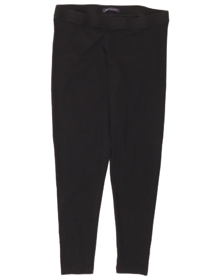 Marks & Spencer Krótkie legginsy damskie UK 14, duże, czarne, bawełniane