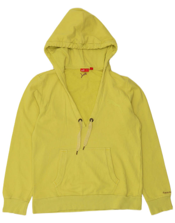 Damski sweter z kapturem Puma UK 16, duży, żółty, bawełniany