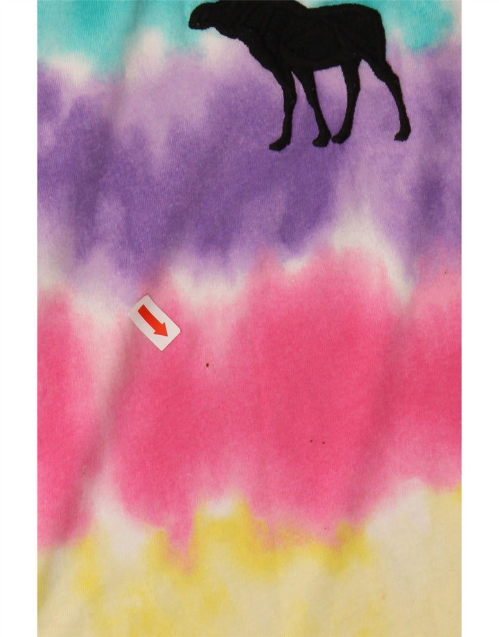 T-shirt dziewczęcy z grafiką ABERCROMBIE & FITCH 13-14 lat, wielokolorowy