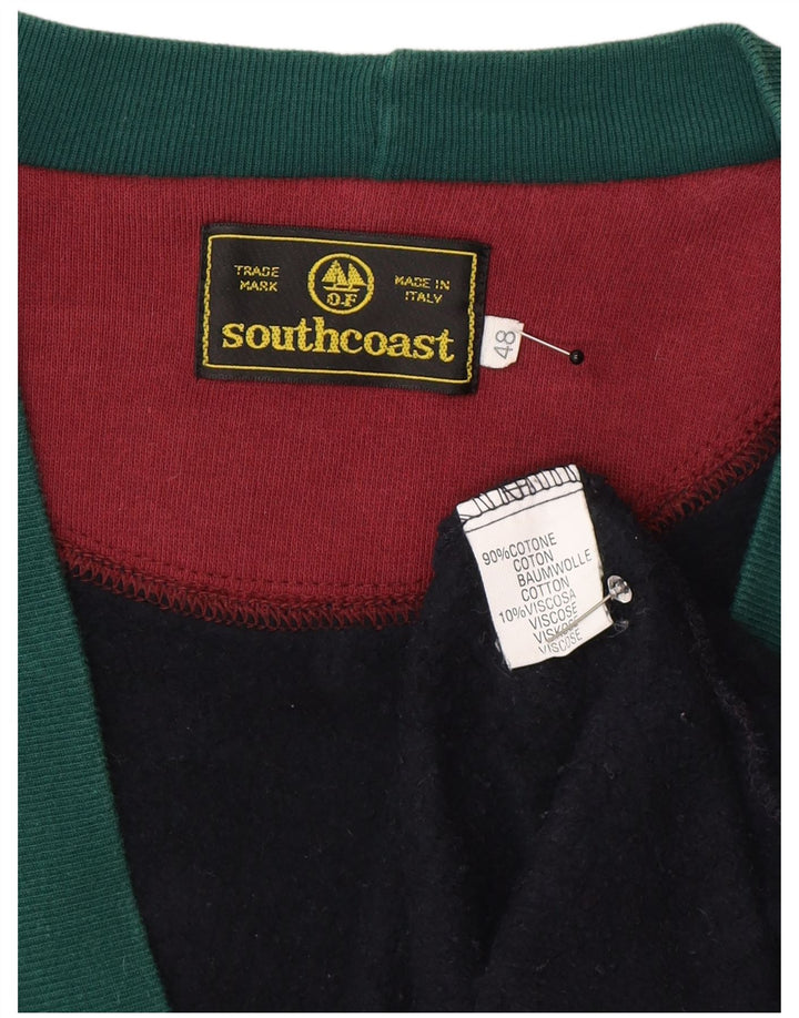 Męski sweter kardigan South Coast IT 48 Średni granatowy, blok kolorów