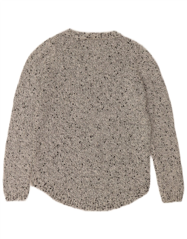 Marks & Spencer Damski sweter z dekoltem w łódkę UK 12 Średni szary nakrapiany