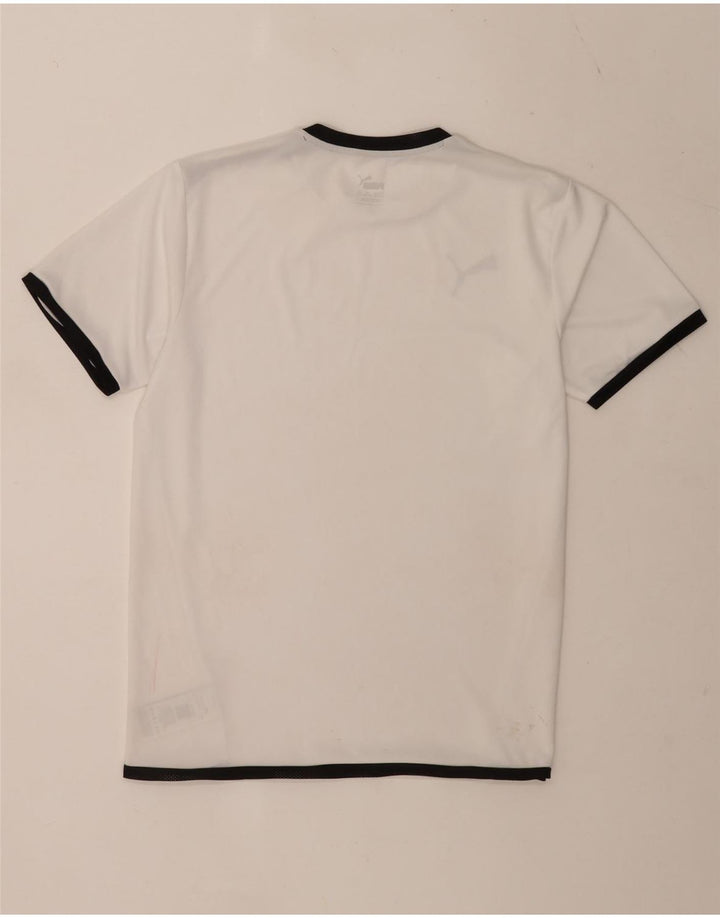 T-shirt chłopięcy Puma, 15-16 lat, biały poliester z blokami kolorów