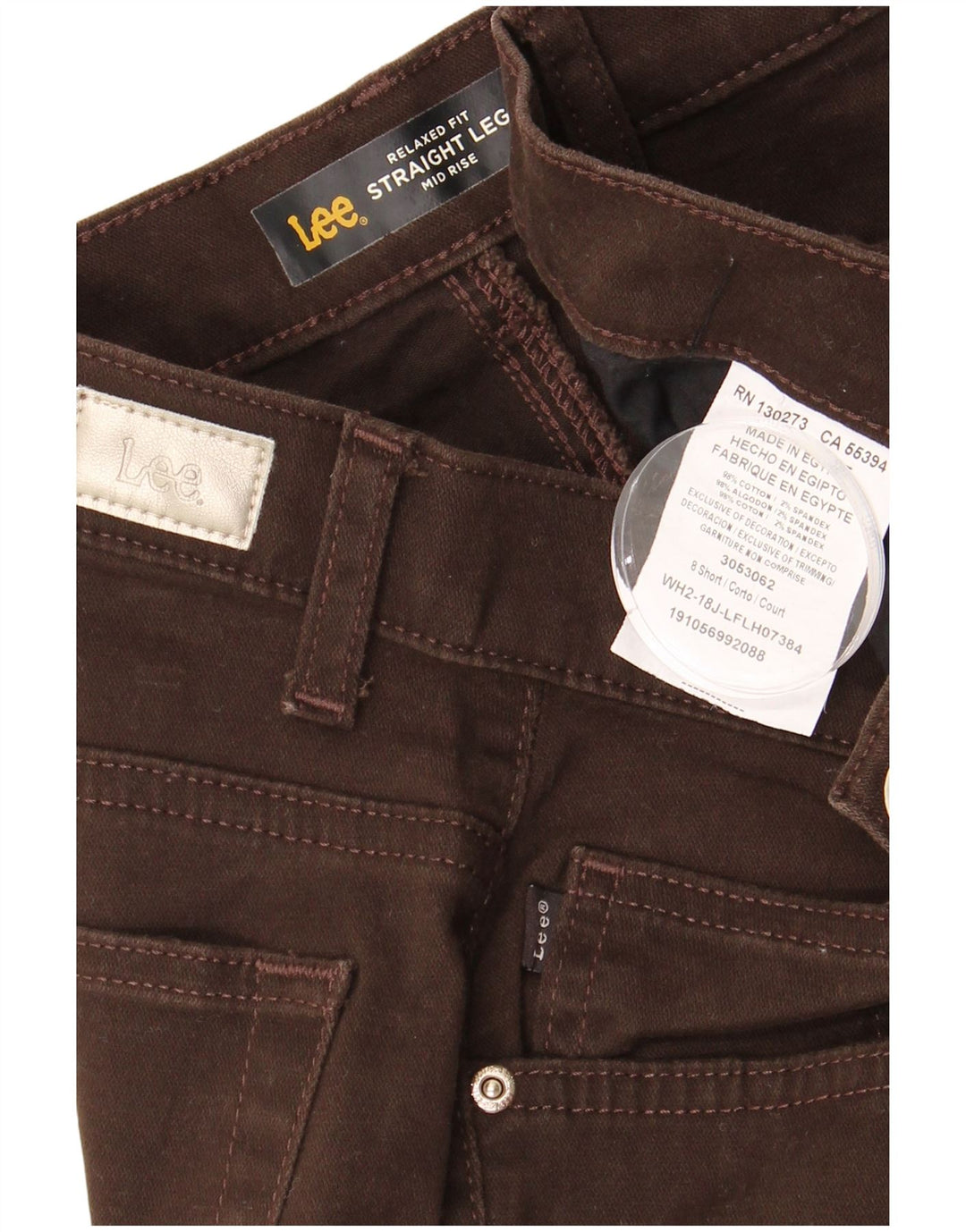 Spodnie damskie LEE ze średnim stanem i luźnym krojem US 8 Medium W30 L28 brązowe