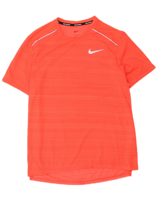 Męski T-shirt Nike Dri Fit, poliester w średnie czerwone paski