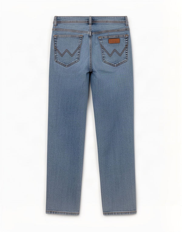 Męskie jeansy Wrangler Texas Stretch Straight W34 L32 Niebieskie bawełniane