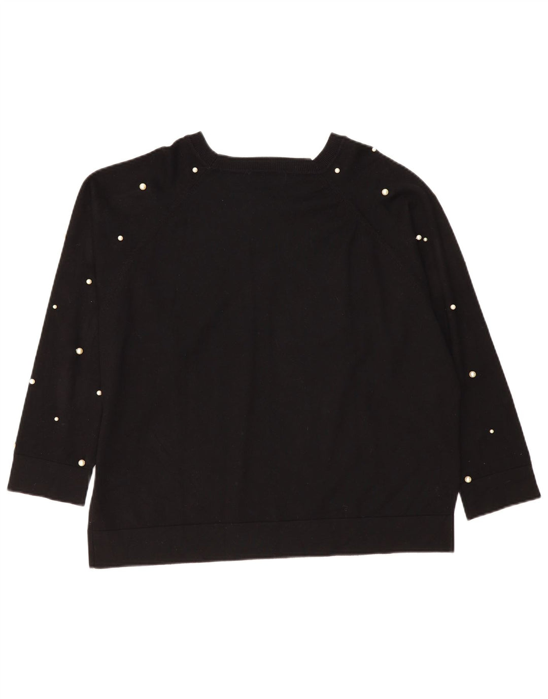 Damski sweter oversize z dekoltem w łódkę Zara UK 14, średni czarny