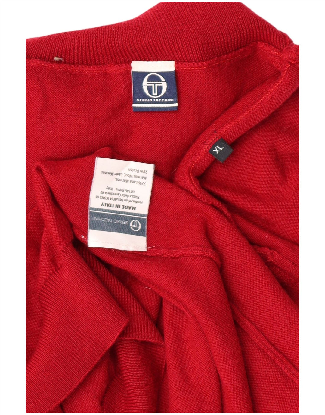 SERGIO TACCHINI Damski sweter z golfem UK 18 XL Czerwony klasyczny