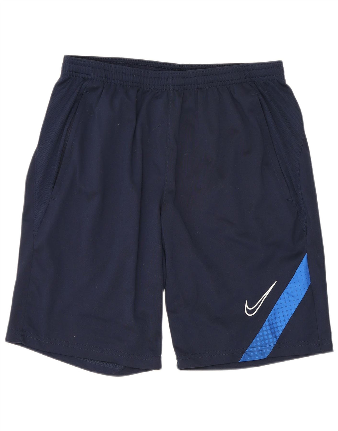 Męskie spodenki sportowe Nike o regularnym kroju, duże, granatowe, poliestrowe, sportowe