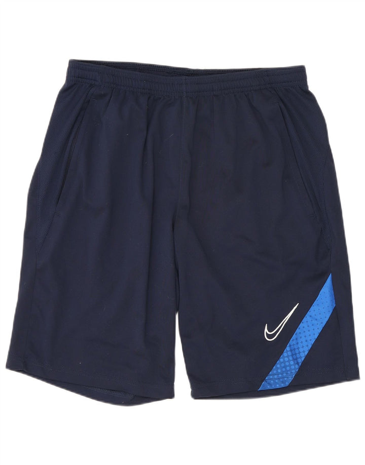 Męskie spodenki sportowe Nike o regularnym kroju, duże, granatowe, poliestrowe, sportowe