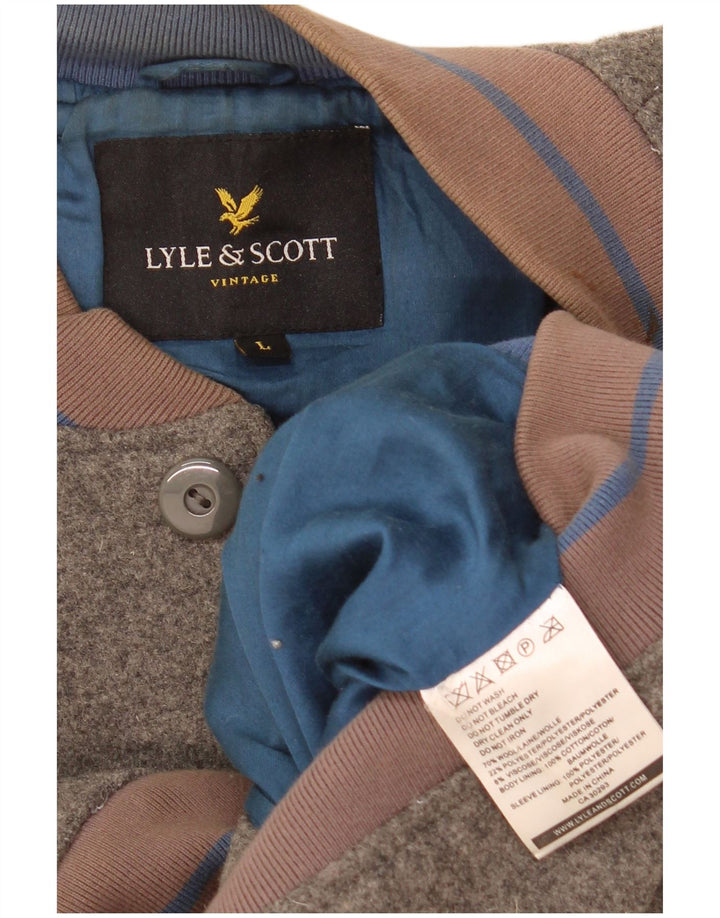 Kurtka bomberka chłopięca Lyle & Scott 13-14 lat, duża, szara wełna