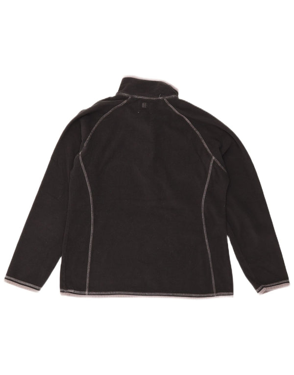 Damski sweter polarowy Mountain Warehouse z zamkiem błyskawicznym UK 14, duży, czarny