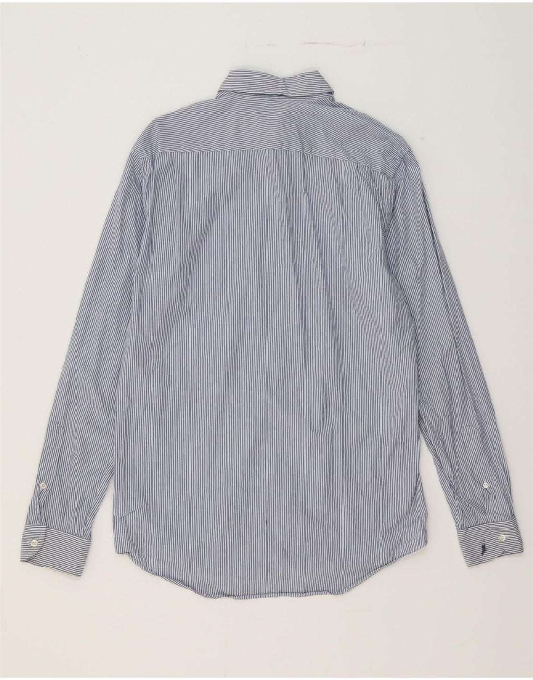 LACOSTE Mens Classic Fit Shirt Size 39 Medium Blue Striped Cotton Vintage Lacoste and Second-Hand Lacoste from Messina Hembry 