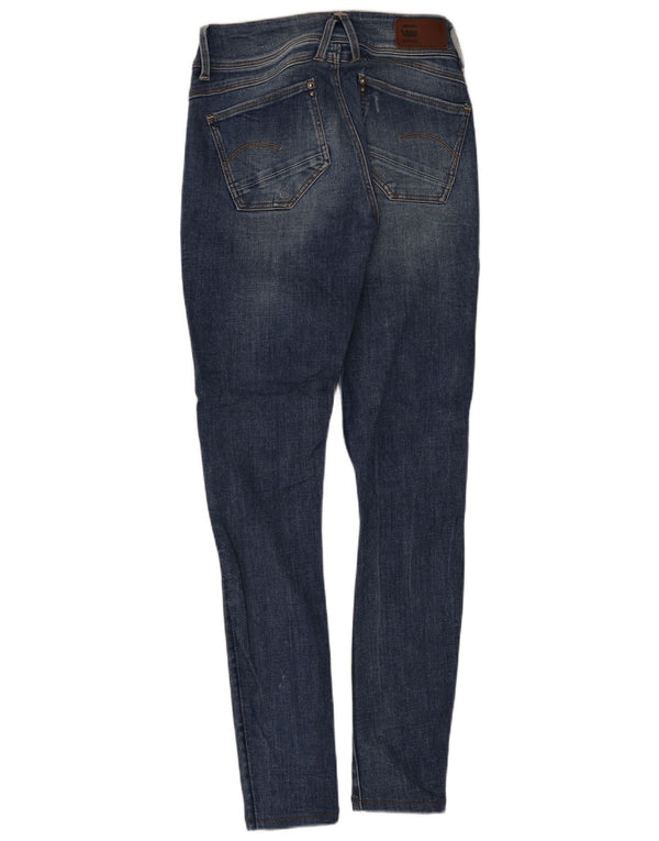 Damskie jeansy G-Star Lynn Mid Rise Super Skinny W26 L32 Niebieska bawełna