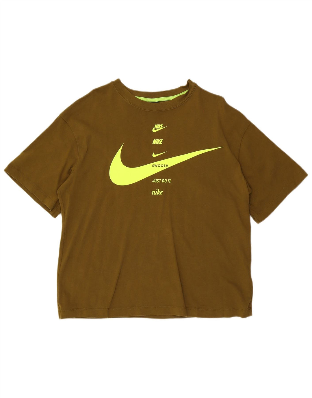 Męska koszulka z grafiką Nike, średnia, bawełniana khaki