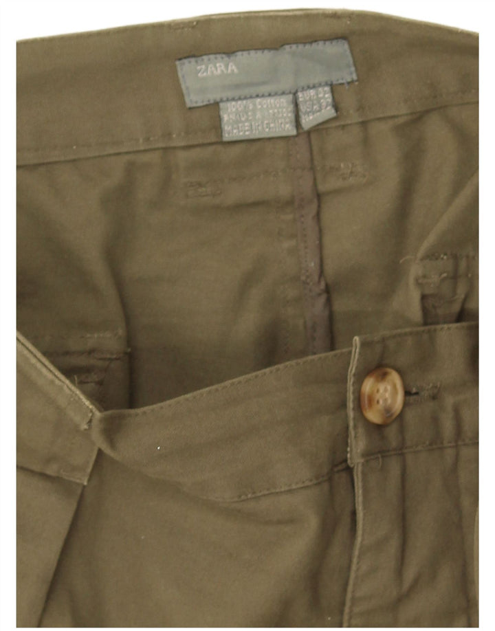 Męskie spodenki cargo Zara EU 42 Large W32, bawełna khaki