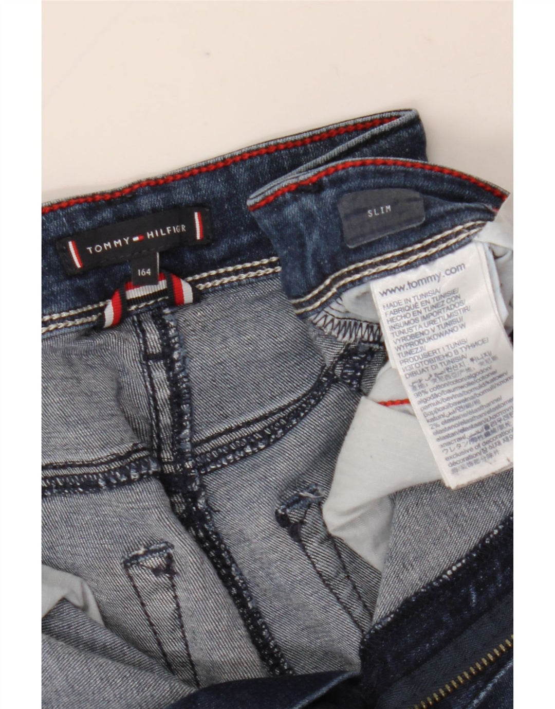 Dżinsy chłopięce Tommy Hilfiger Slim, 13-14 lat, granatowe, bawełniane