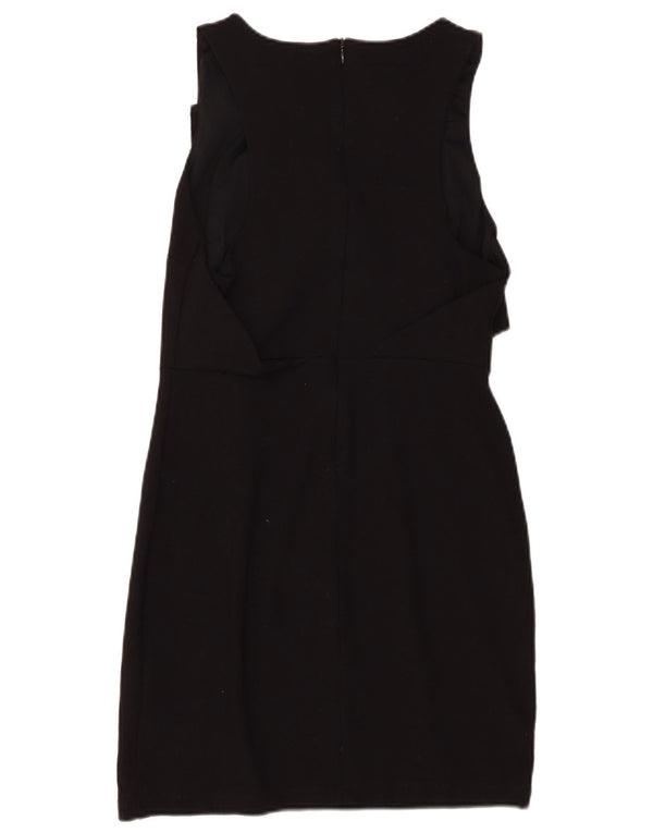 Zara Womens Trafaluc Sleeveless Bodycon Dress UK 14 Large Black Viscose