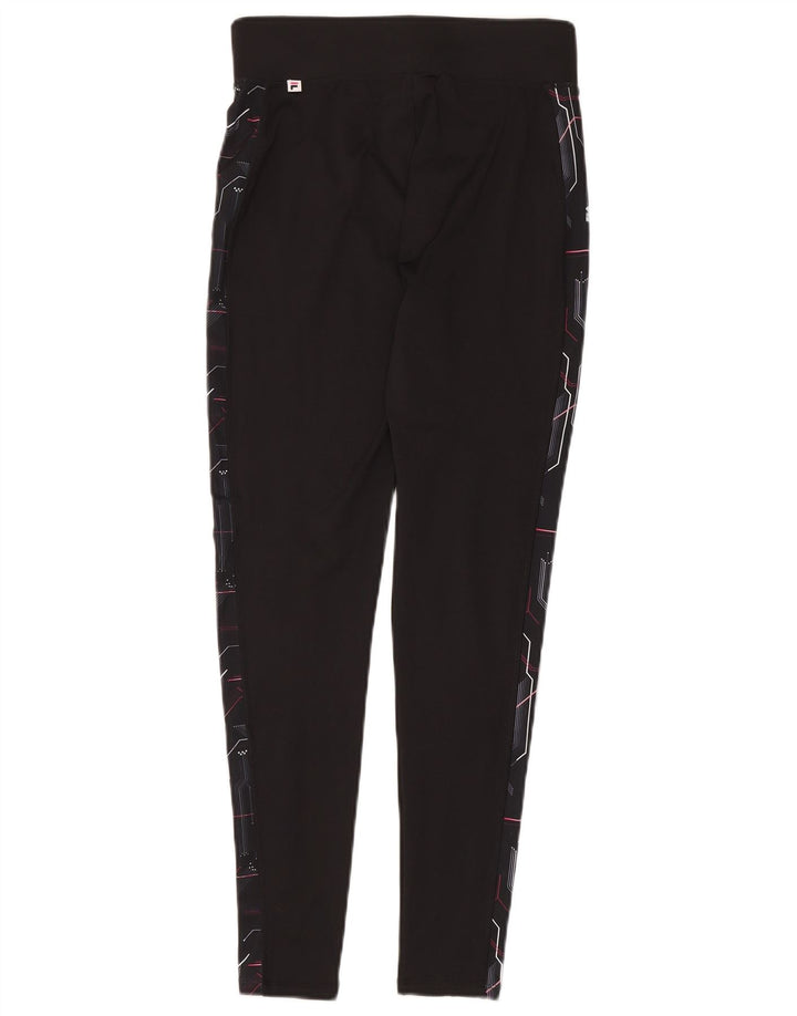 Damskie legginsy Fila Graphic UK 12 Średni czarny geometryczny poliester