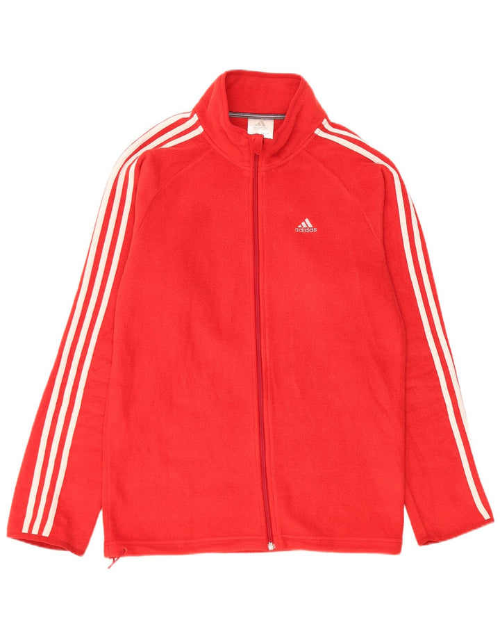 Męska kurtka polarowa Adidas UK 34 XS, czerwona, poliestrowa