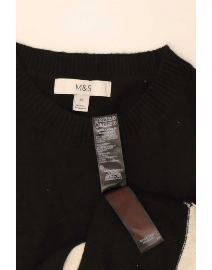 Marks & Spencer Damski podkoszulek z kamizelką UK 6 XS, czarny poliester
