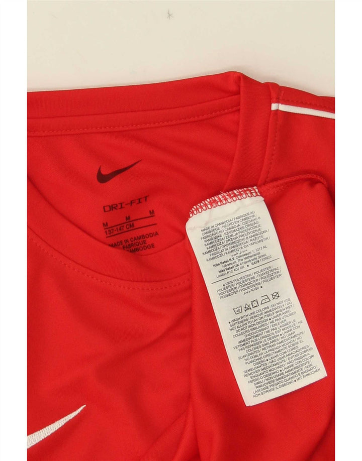 T-shirt chłopięcy Nike Dri Fit, 10-11 lat, średni czerwony poliester
